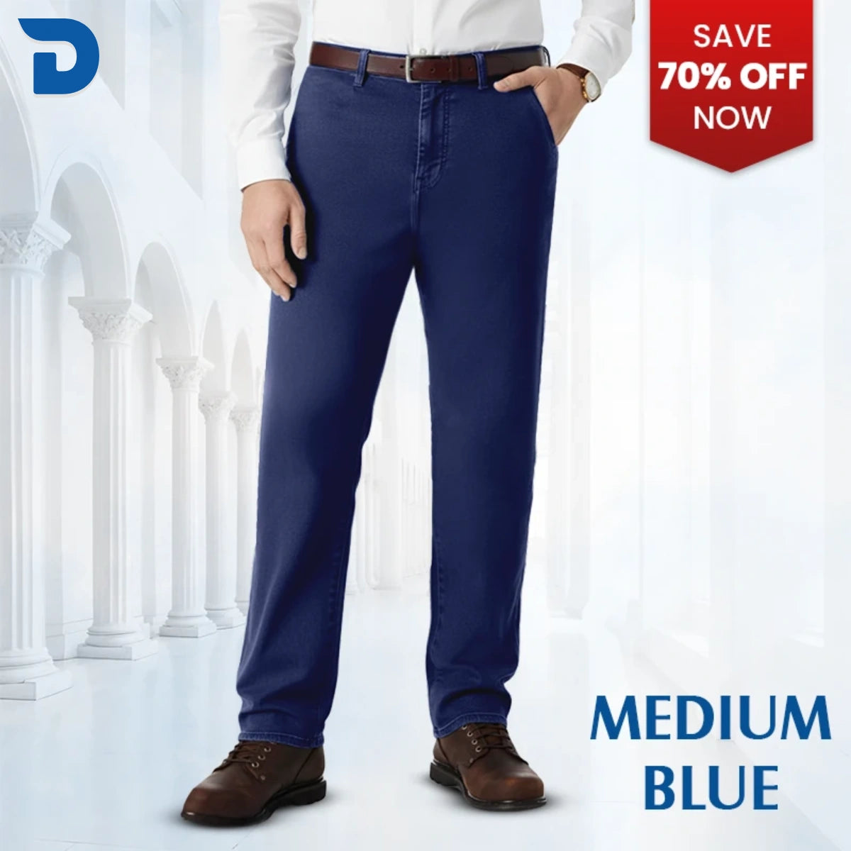 Herren Straight Fit Stretch Jeans