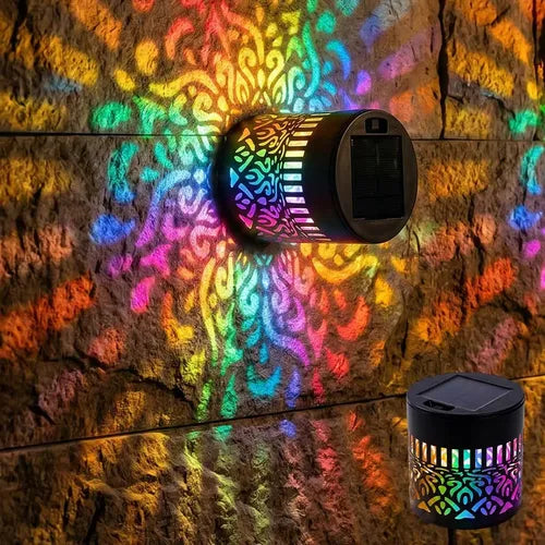 Solar-Mandala-Projektor-Wandleuchte